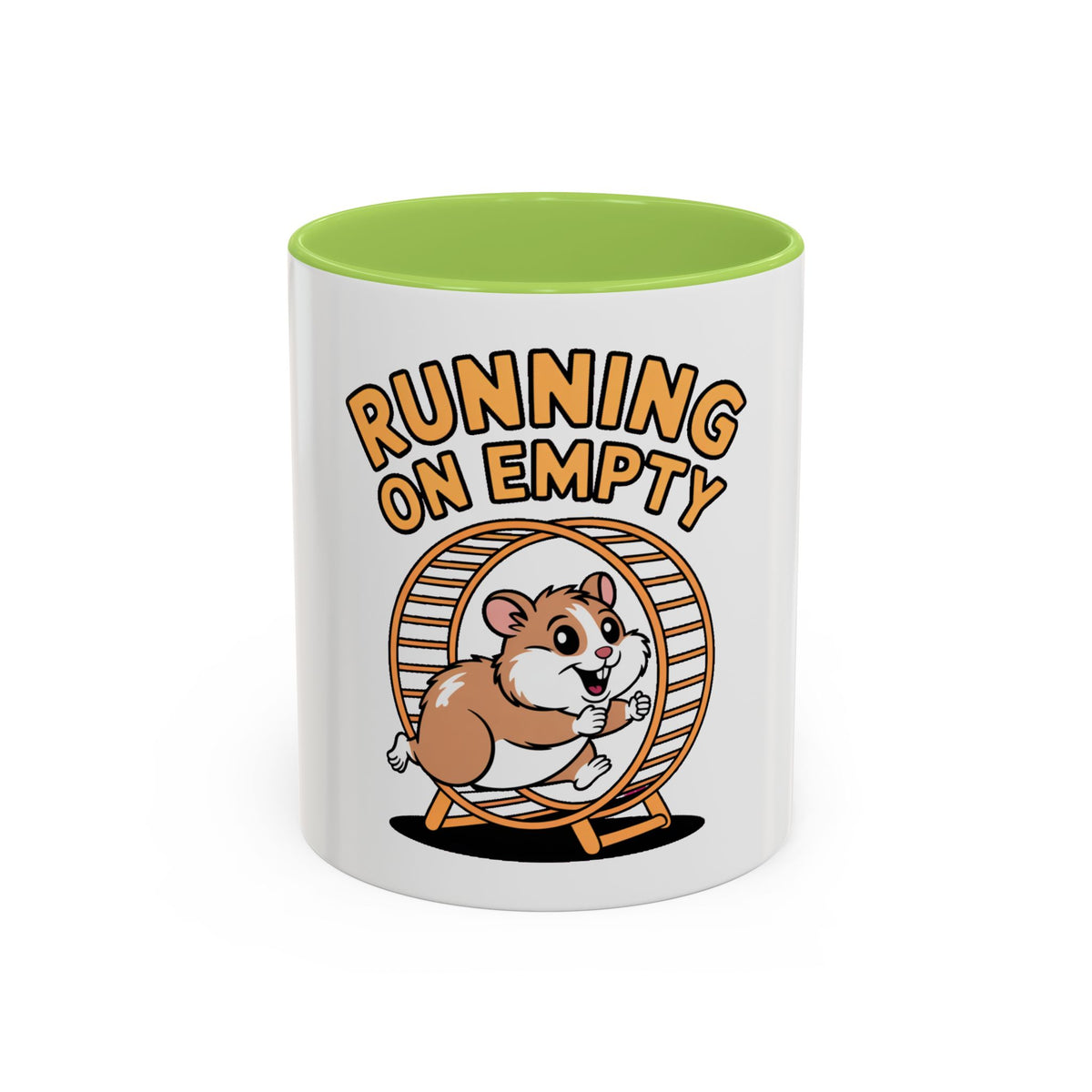 Running On Empty Hamster Mug, Funny Tired Hamster Coffee Cup, Cute Exhausted Wheel Runner Gift, Sarcastic Coffee Mug for Coworker