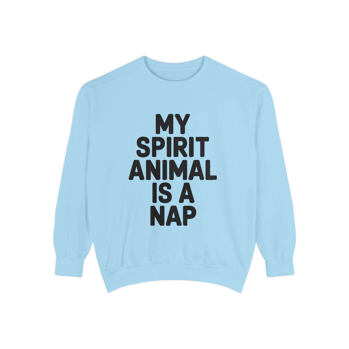 My Spirit Animal Is A Nap Sweatshirt, Funny Nap Lover Crewneck, Lazy Day Embroidered Sweatshirt Gift