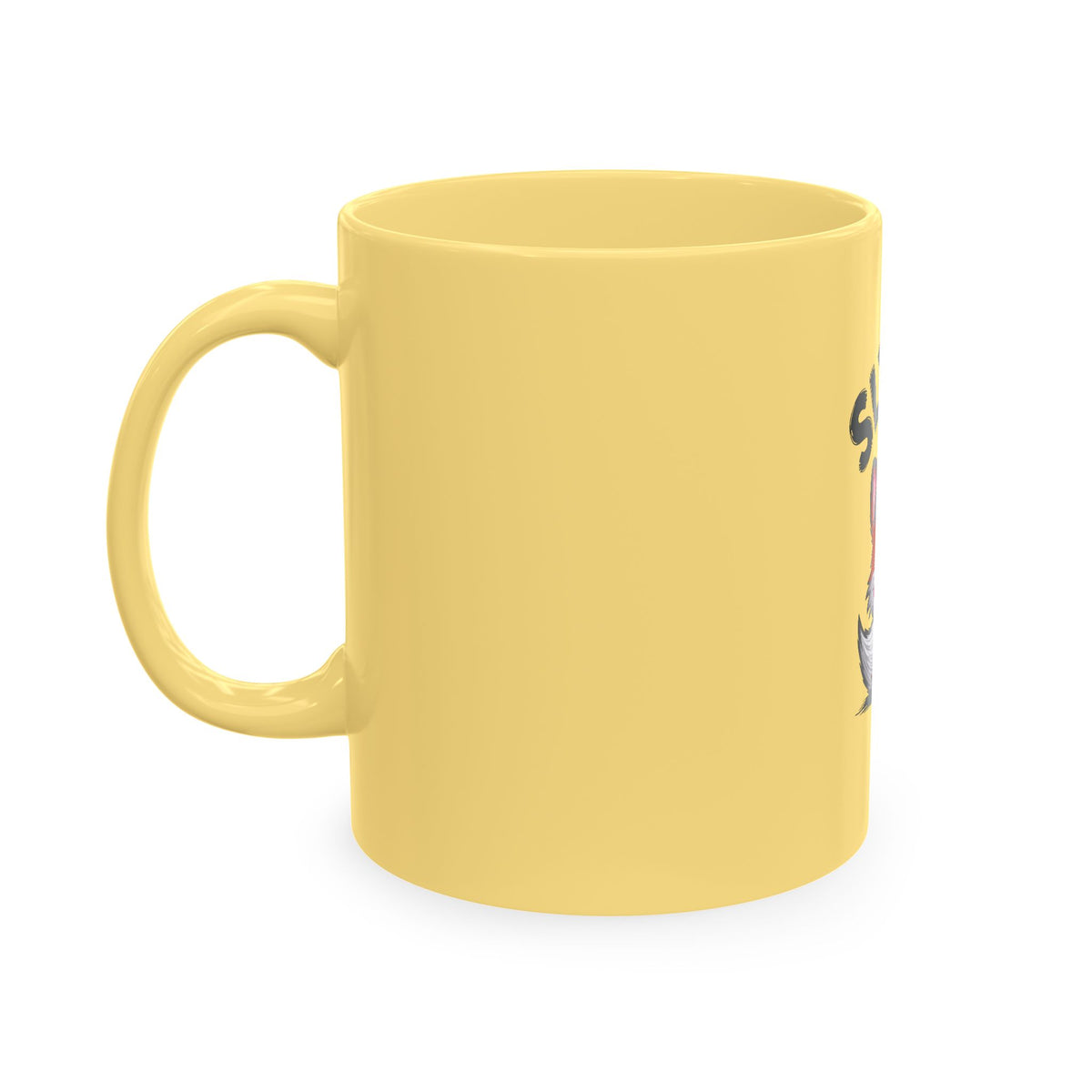 Sly But Shy Fox Mug, Cute Cartoon Fox Coffee Mug, Funny Fox Lover Gift, Shy Fox Peeking Behind Tail Ceramic Mug