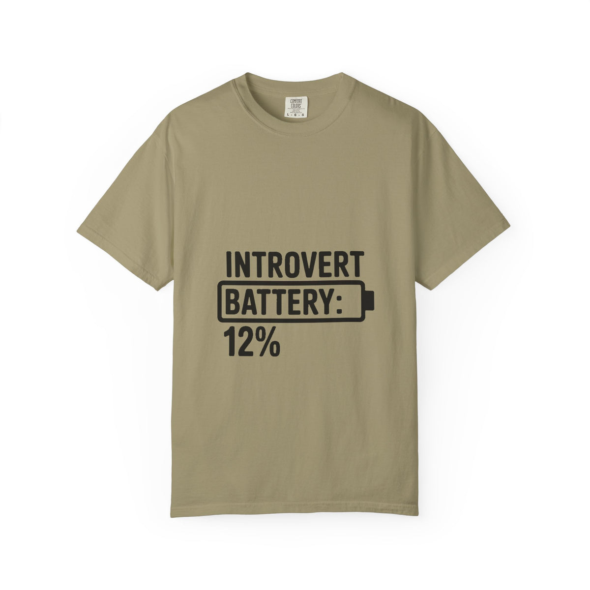Introvert Battery Low Shirt, Funny Introvert Battery 12% Tee, Social Anxiety Humor T-Shirt, Sarcastic Gift for Introverts