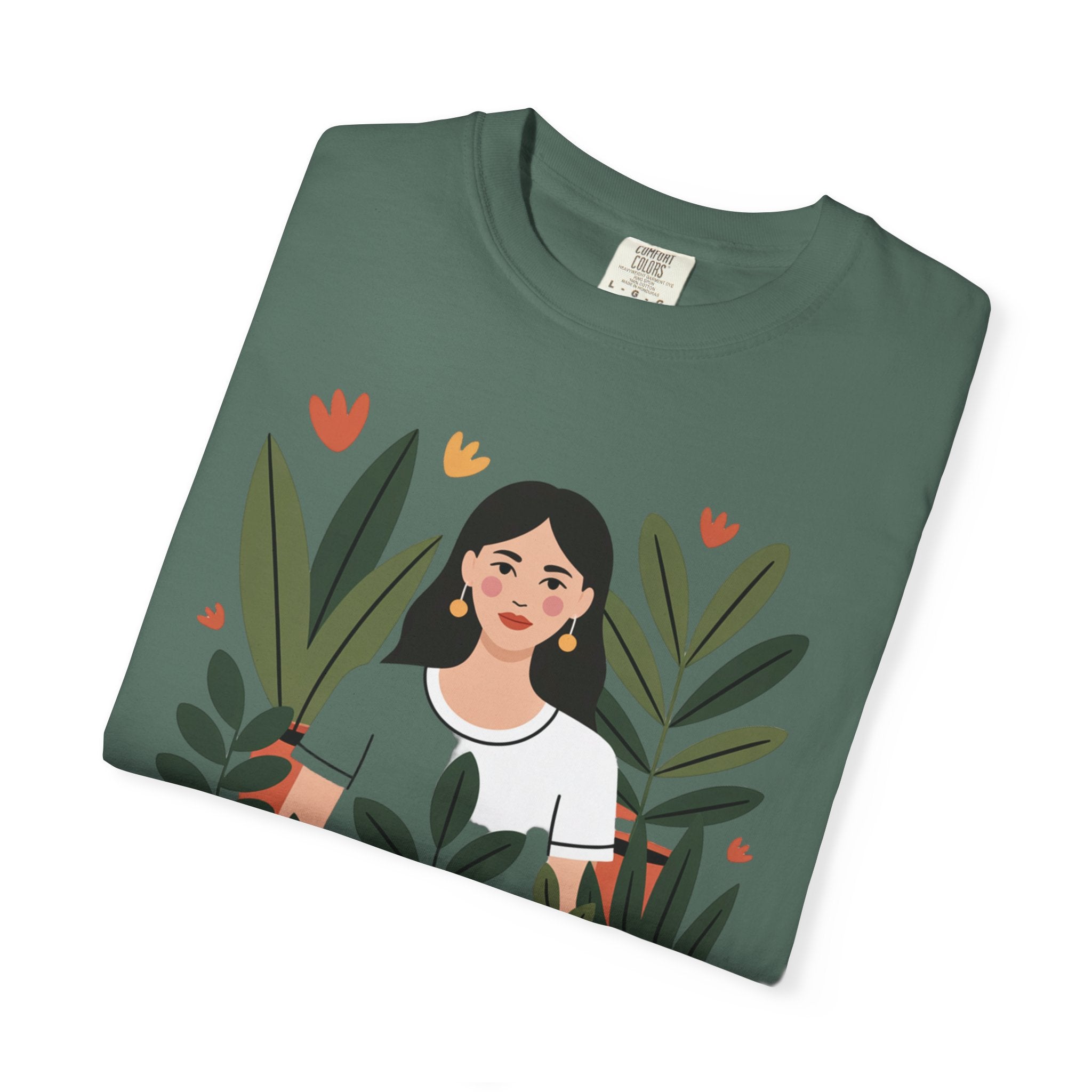Crazy Plant Lady Shirt, Cute Plant Lover T-Shirt, Botanical Illustration Tee, Funny Gardener Gift, Plant Mom Shirt for Women