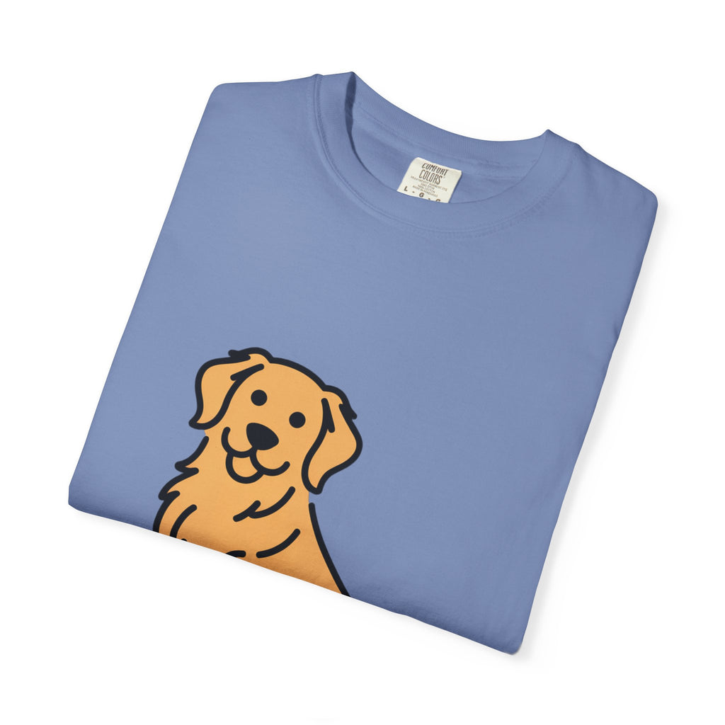 Golden Retriever Shirt, Minimalist Dog Silhouette T-Shirt, Cute Line Art Dog Lover Gift, Retriever Mom Dad Tee