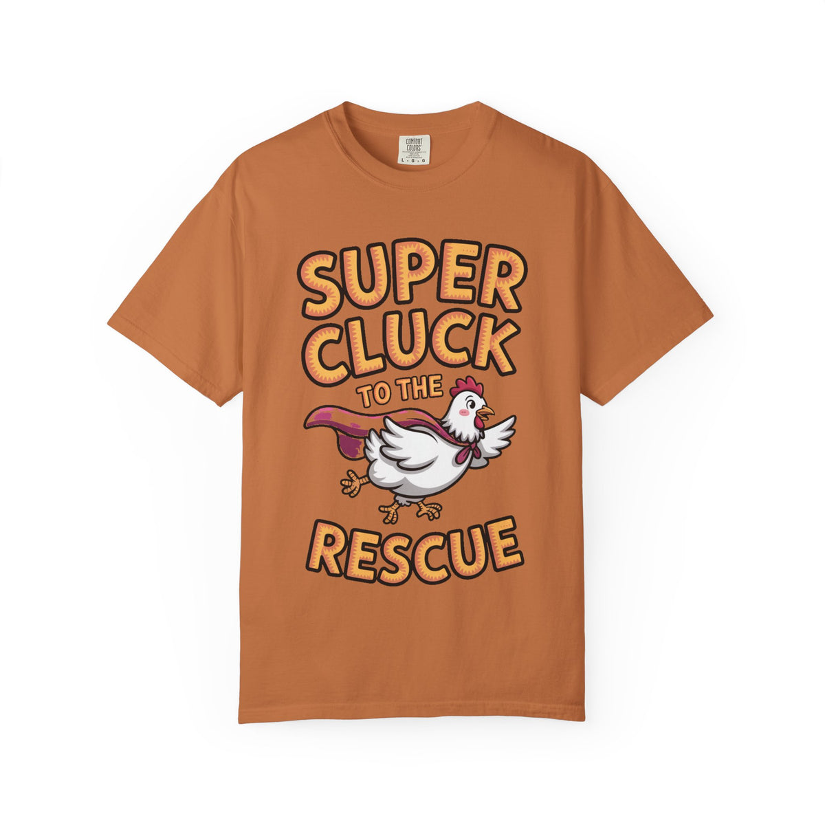 Funny Chicken Superhero Shirt, Super Cluck To The Rescue T-Shirt, Cute Cartoon Chicken Tee, Farm Animal Lover Gift