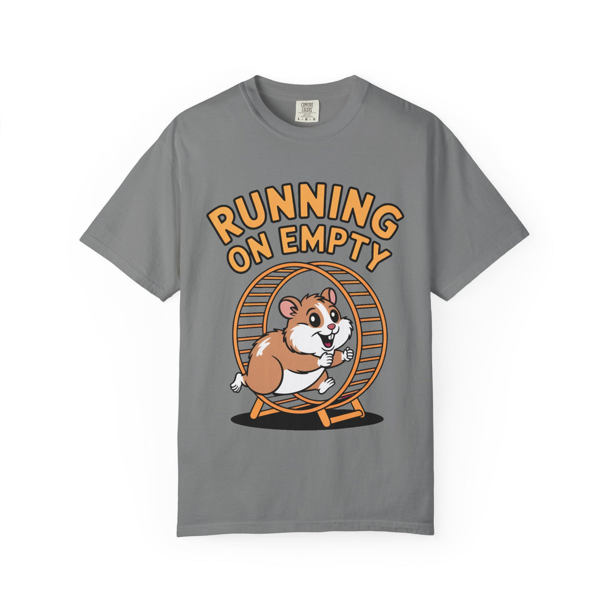 Running On Empty Hamster Shirt, Funny Tired Hamster T-Shirt, Exhausted Wheel Runner Tee, Funny Gift for Tired Friend