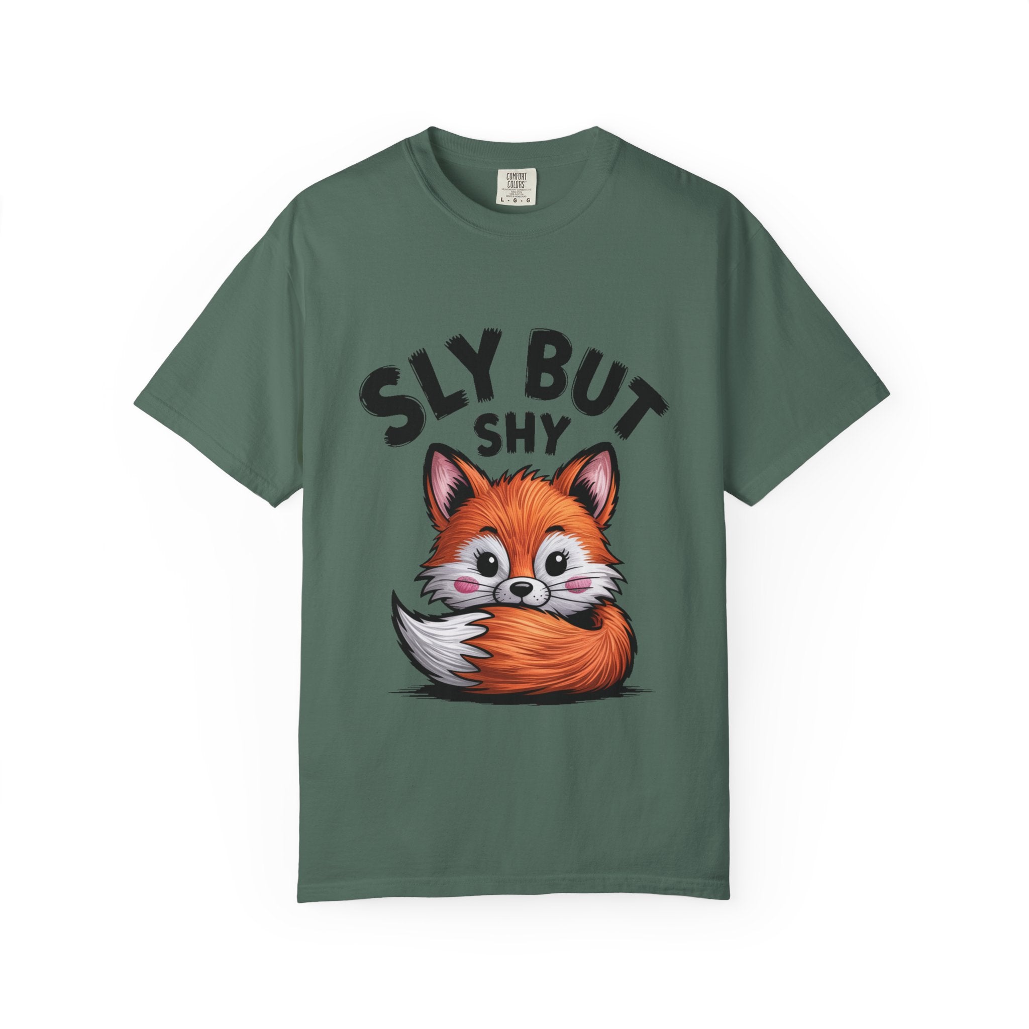 Sly But Shy Fox Shirt, Cute Cartoon Fox T-Shirt, Funny Blushing Fox Tee, Shy Animal Lover Gift, Cottagecore Fox Graphic Shirt