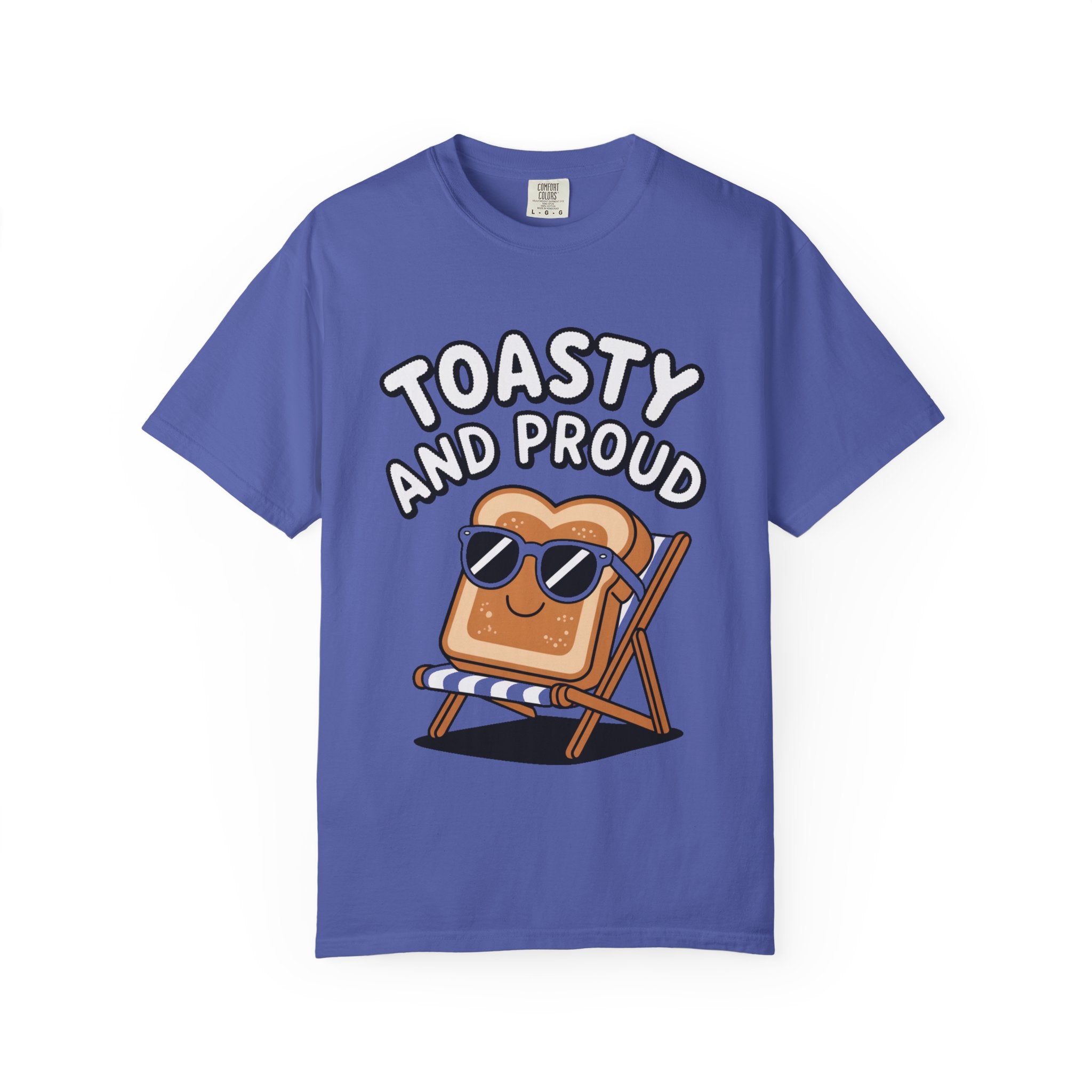 Toasty And Proud Bread Shirt, Funny Toast Sunglasses T-Shirt, Cute Beach Chair Bread Tee, Summer Vacation Gift