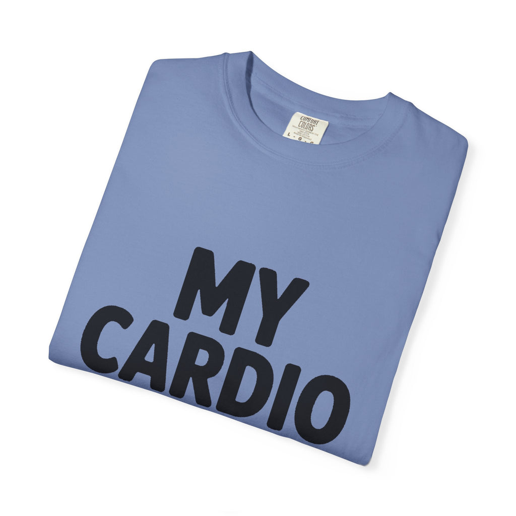 My Cardio Is Running Late Shirt, Funny Gym Excuse T-Shirt, Sarcastic Workout Tee, Lazy Fitness Humor Gift