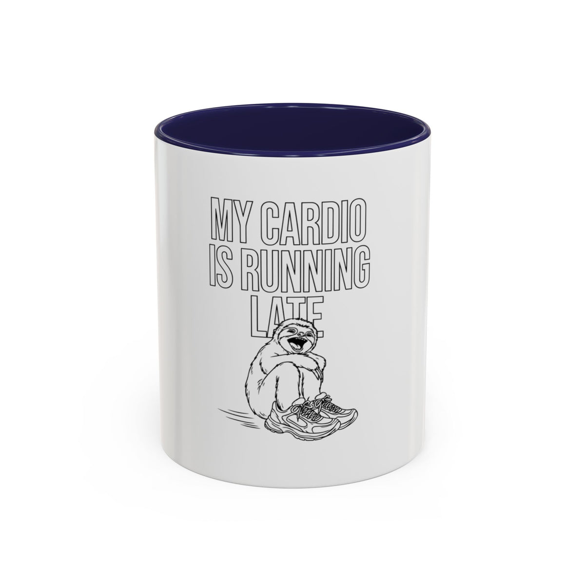 Coffee Mug — "My Cardio Is Running Late" Lazy Sloth Funny Gift