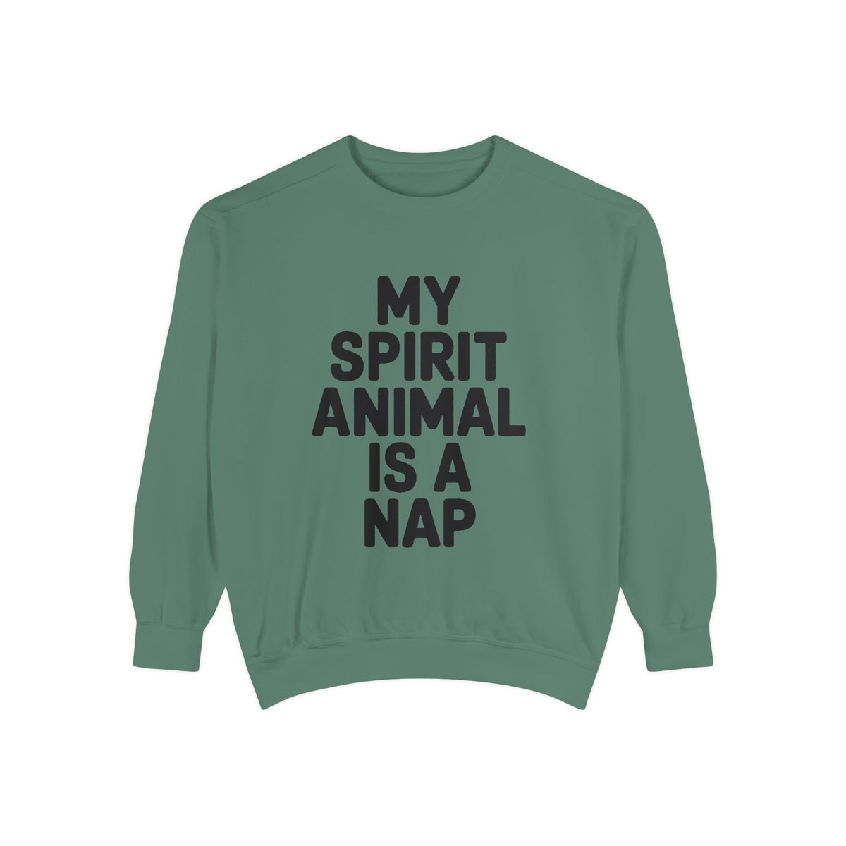My Spirit Animal Is A Nap Sweatshirt, Funny Nap Lover Crewneck, Lazy Day Embroidered Sweatshirt Gift
