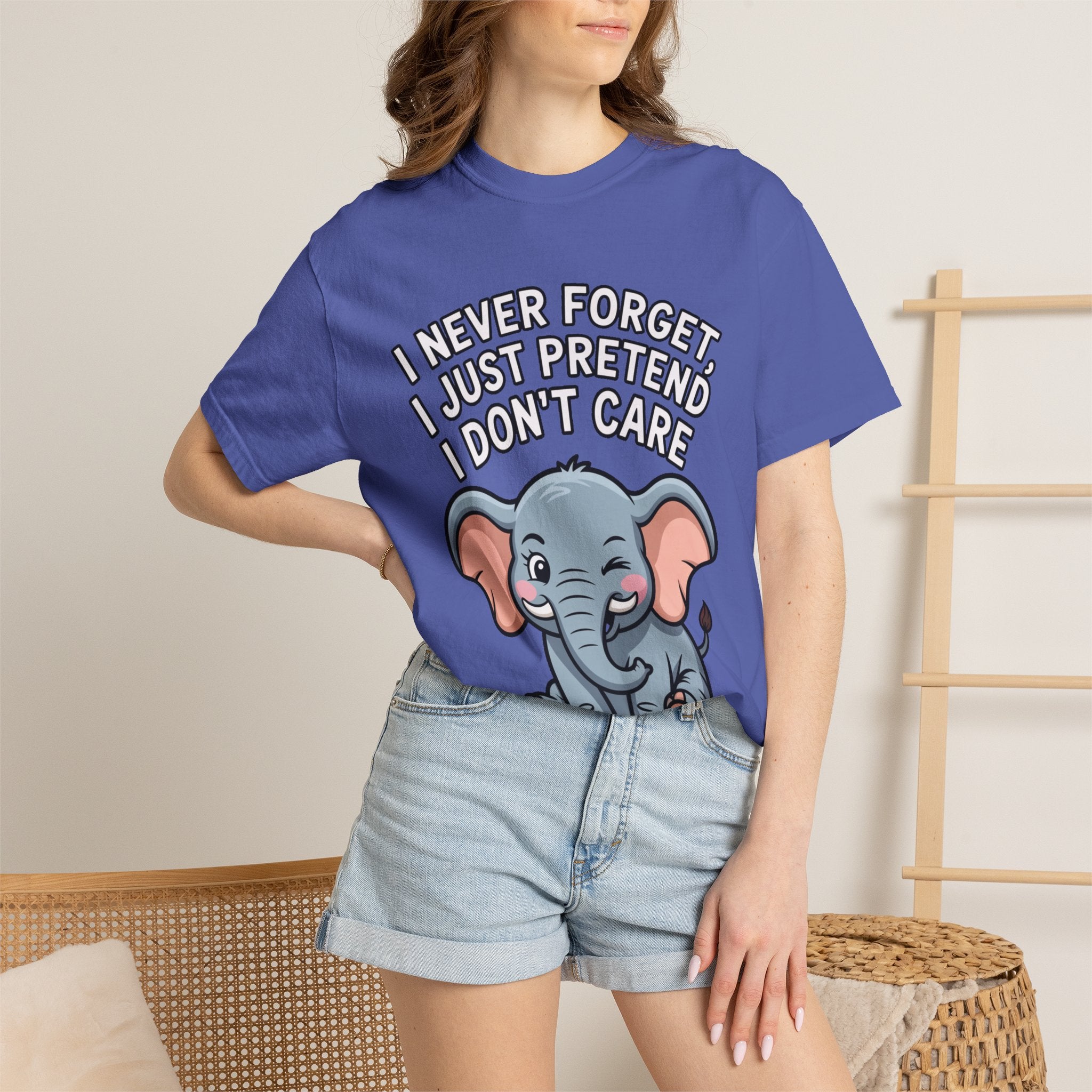 Funny Elephant Shirt, I Never Forget T-Shirt, Sarcastic Elephant Tee, Funny Animal Lover Gift, Witty Quote Shirt for Him or Her
