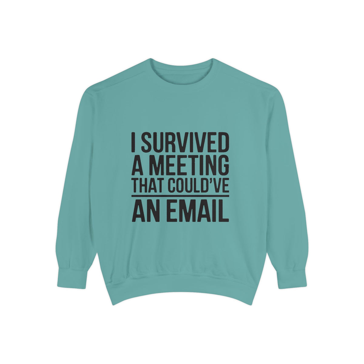 I Survived A Meeting That Could've Been An Email Sweatshirt, Funny Office Crewneck, Sarcastic Coworker Gift, Corporate Humor Sweater