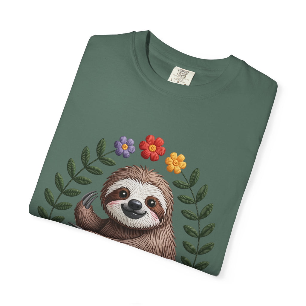 Floral Sloth T-Shirt