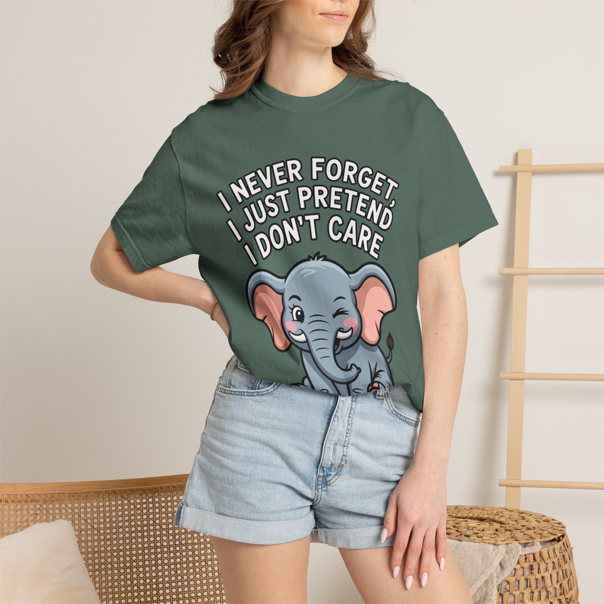 Funny Elephant Shirt, I Never Forget T-Shirt, Sarcastic Elephant Tee, Funny Animal Lover Gift, Witty Quote Shirt for Him or Her