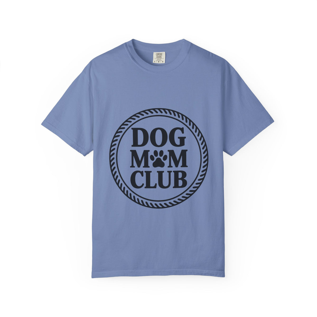 Dog Mom Club Badge Shirt, Vintage Stamp Dog Lover T-Shirt, Funny Dog Mom Gift, Minimalist Paw Print Tee