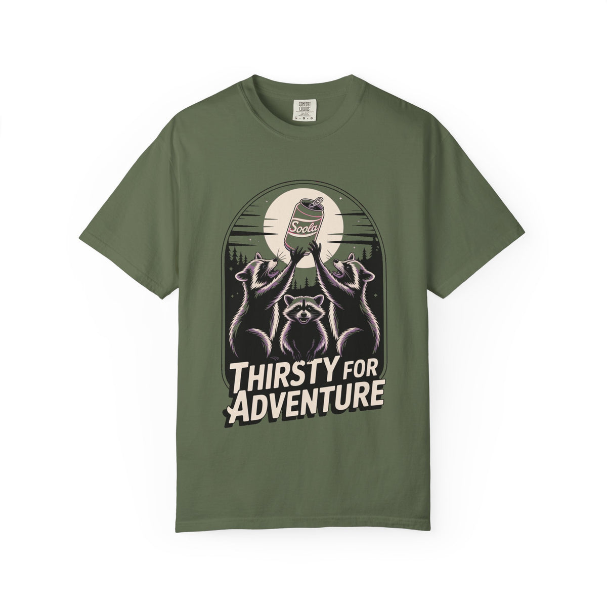 Thirsty For Adventure Raccoons Shirt, Funny Vintage Raccoon T-Shirt, Retro Soda Poster Tee, Camping Gift