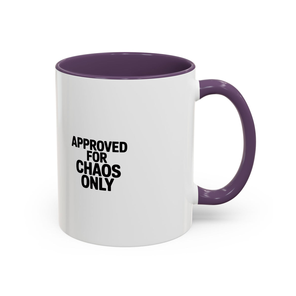 Approved For Chaos Only Mug, Funny Sarcastic Coffee Mug, Bold Typography Accent Mug, Chaos Coordinator Gift, Sarcastic Coworker Gift