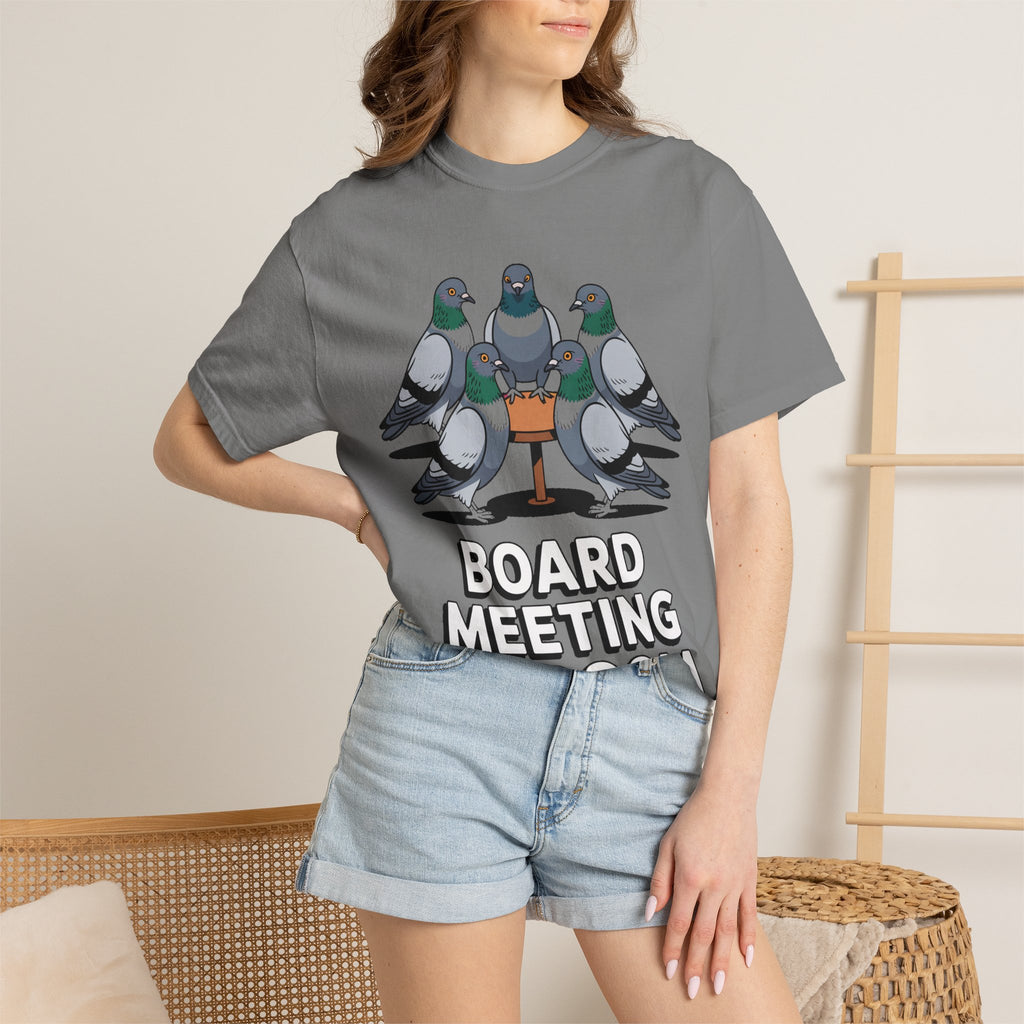 Funny Pigeon Shirt, Board Meeting Of Doom T-Shirt, Office Bird Gift, Funny Coworker Shirt, Sarcastic Work Meme Tee