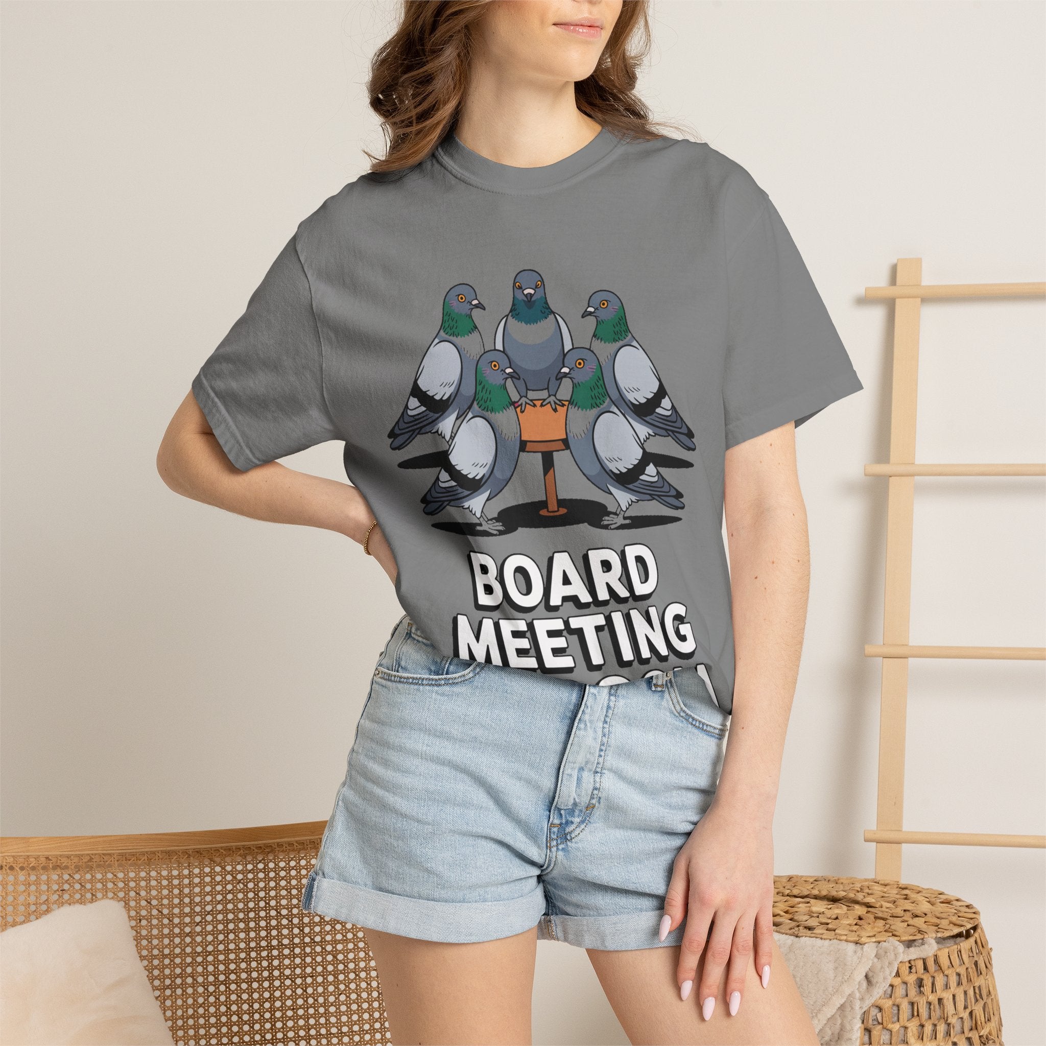 Funny Pigeon Shirt, Board Meeting Of Doom T-Shirt, Office Bird Gift, Funny Coworker Shirt, Sarcastic Work Meme Tee