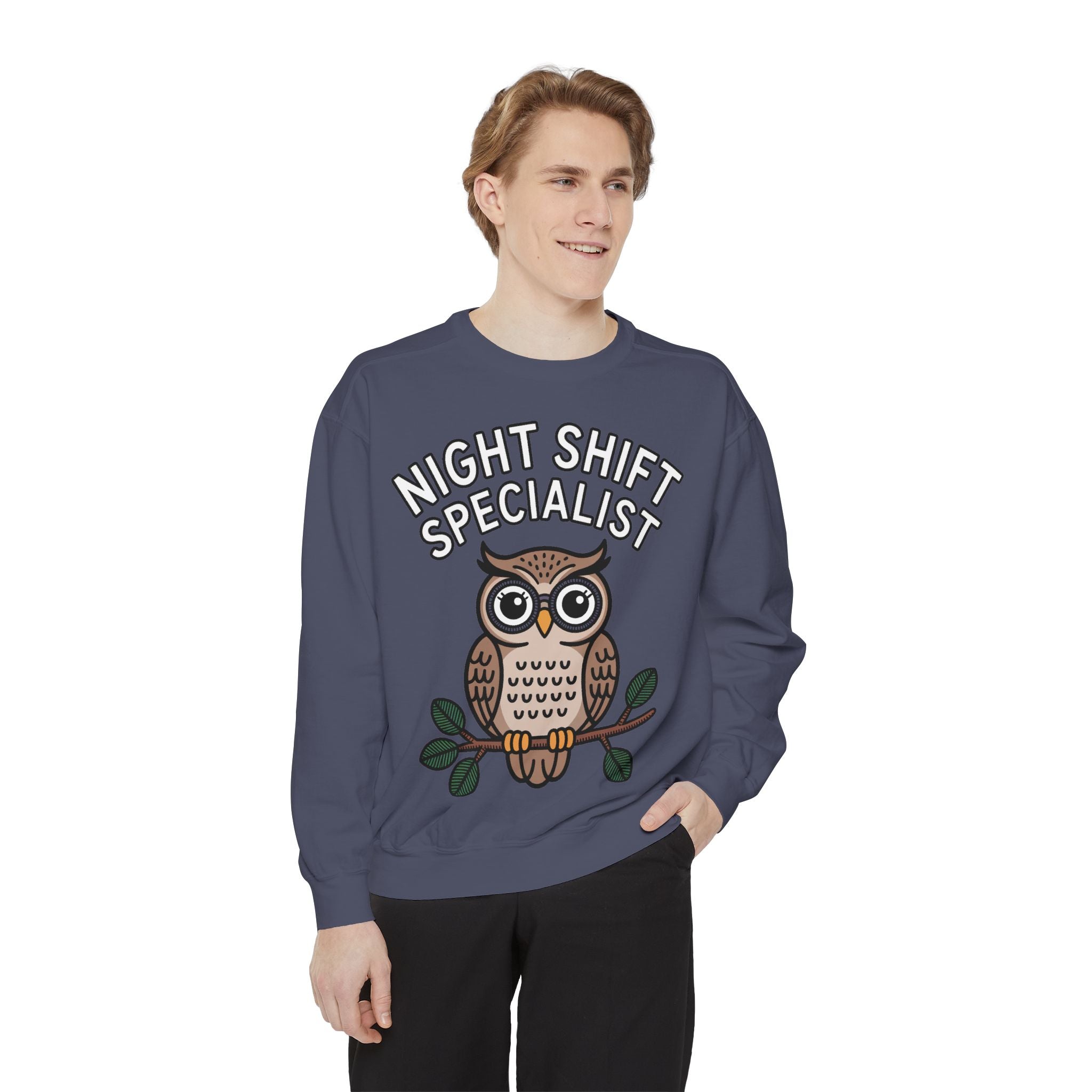 Night Shift Owl Sweatshirt, Funny Night Owl Crewneck, Night Shift Specialist Gift, Cute Bird Lover Sweatshirt, Nurse Gift