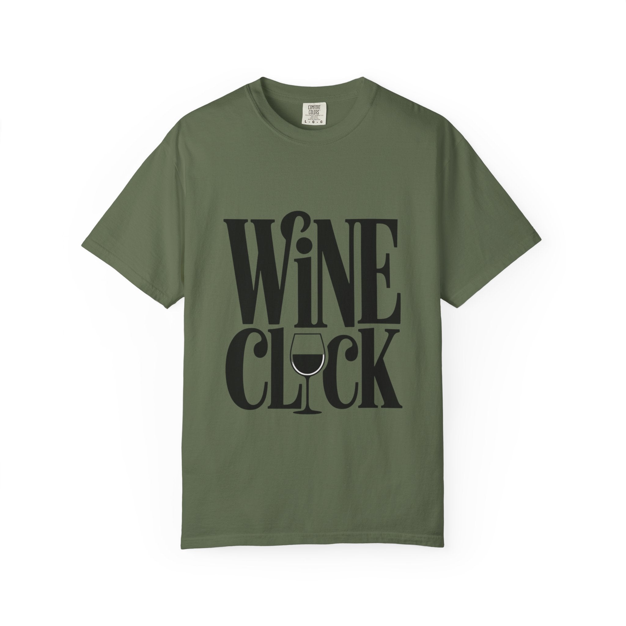 Wine O'Clock Shirt, Funny Wine Lover T-Shirt, Bold Typography Wine Glass Tee, Cute Gift for Wine Drinker