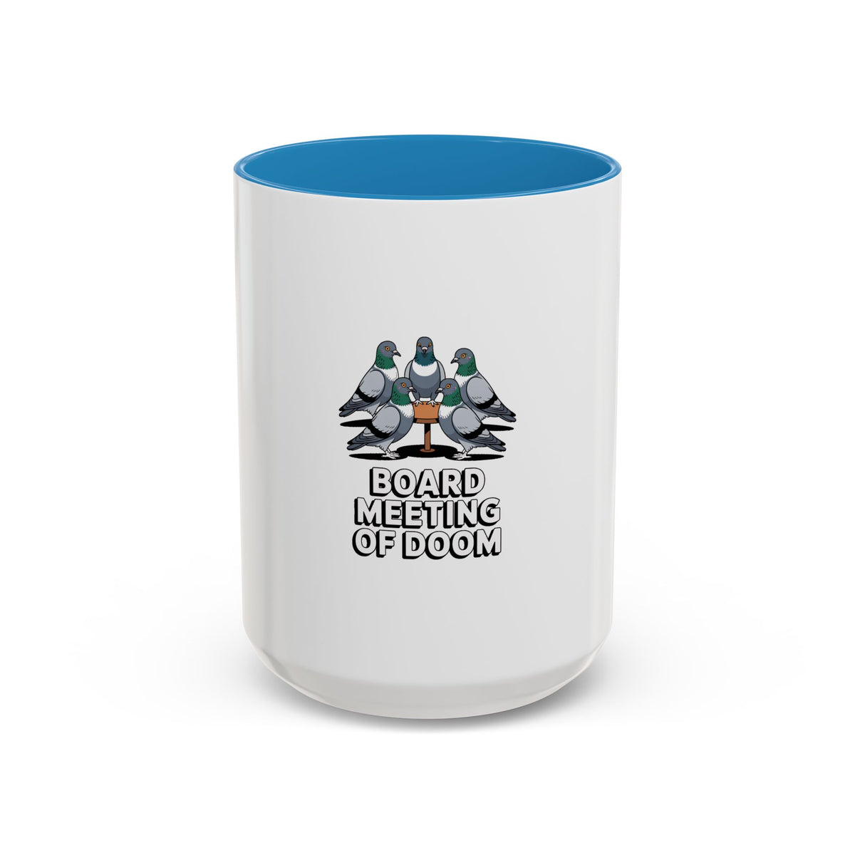 Funny Pigeon Mug, Board Meeting Of Doom Coffee Mug, Office Humor Bird Gift, Sarcastic Coworker Mug, Cute Cartoon Pigeon Cup