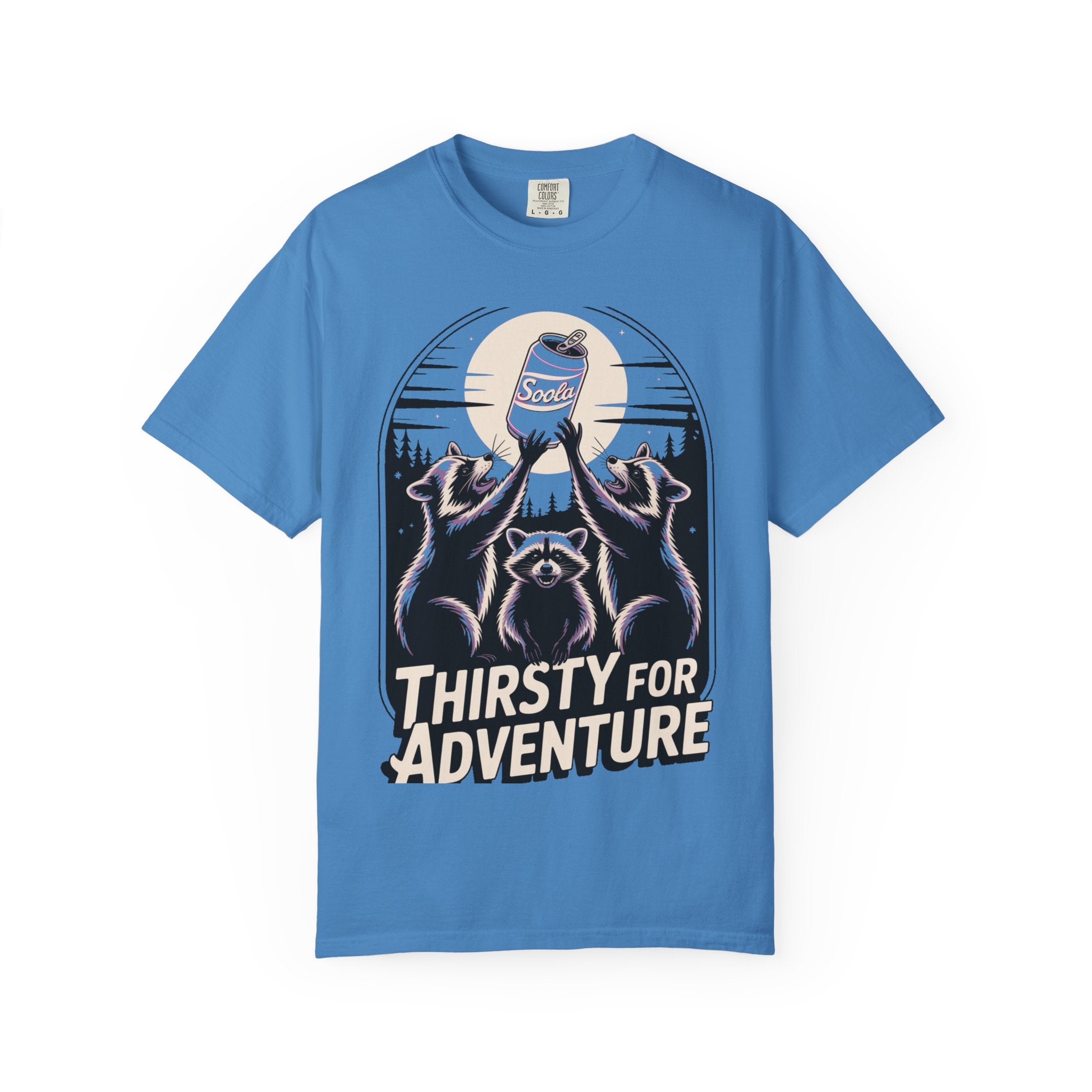 Thirsty For Adventure Raccoons Shirt, Funny Vintage Raccoon T-Shirt, Retro Soda Poster Tee, Camping Gift