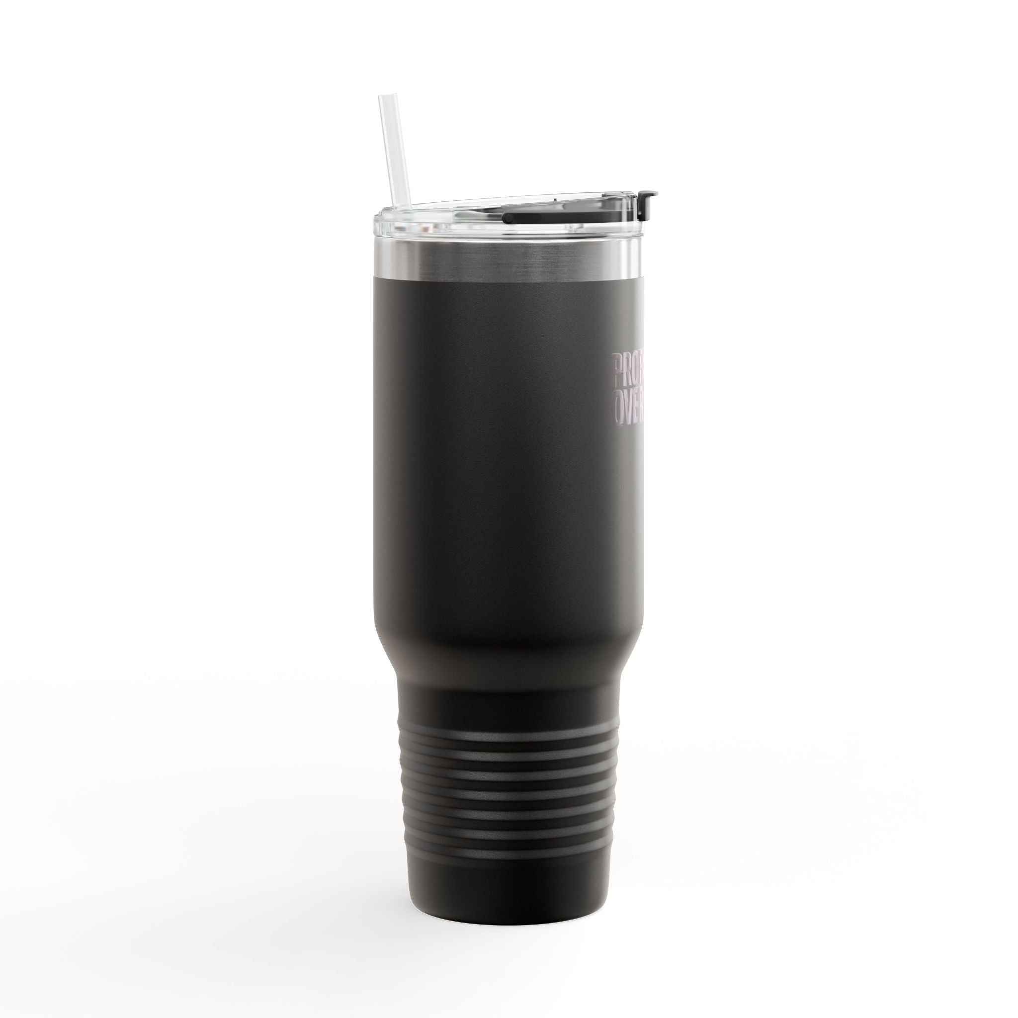 Professional Overthinker Travel Mug, Funny Anxiety Tumbler, Sarcastic Coffee Cup Gift, 40oz Insulated Mug with Handle and Straw