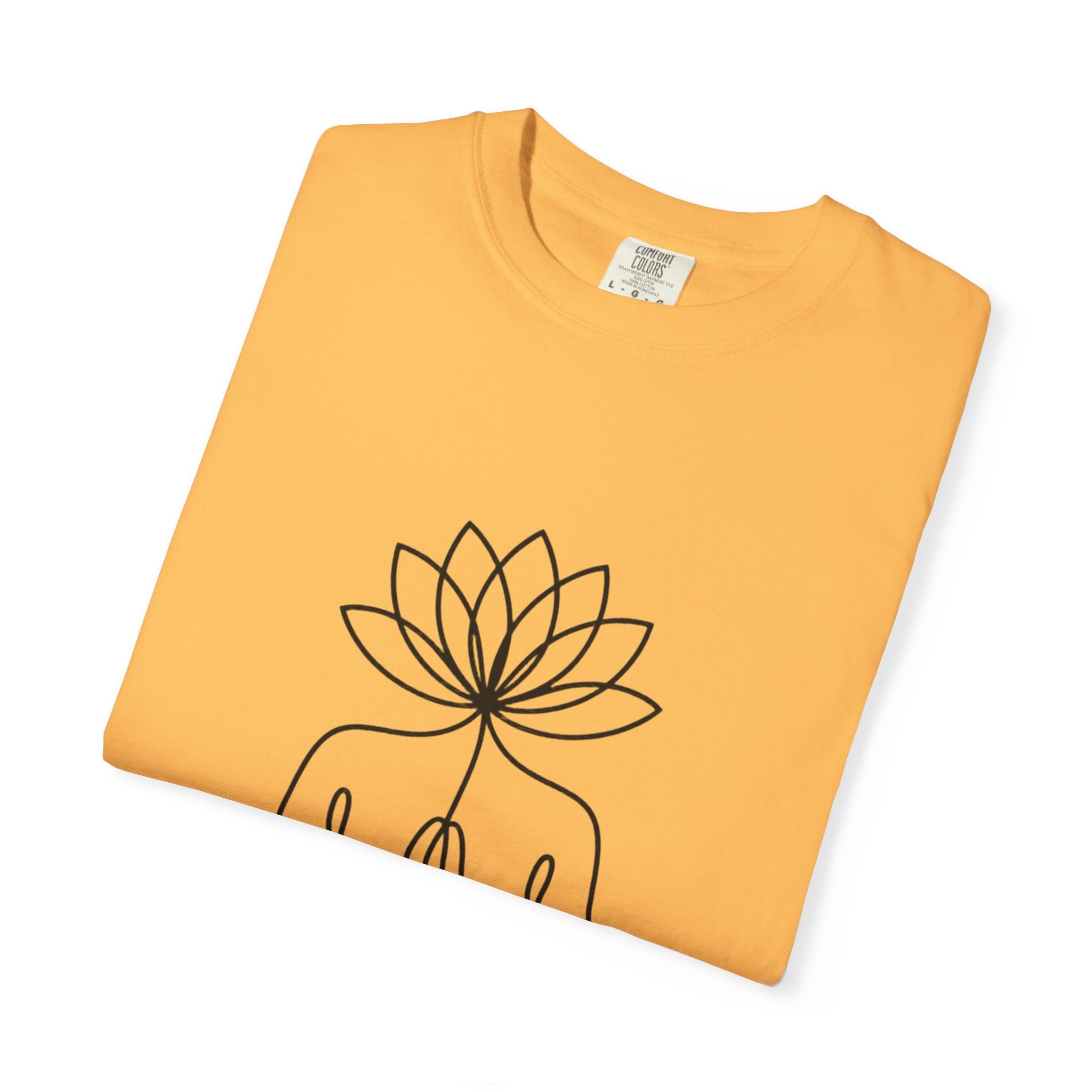 Lotus Flower Line Art Shirt, Minimalist Yoga T-Shirt, Breathe Meditation Tee, Continuous Line Lotus Tattoo Style Gift