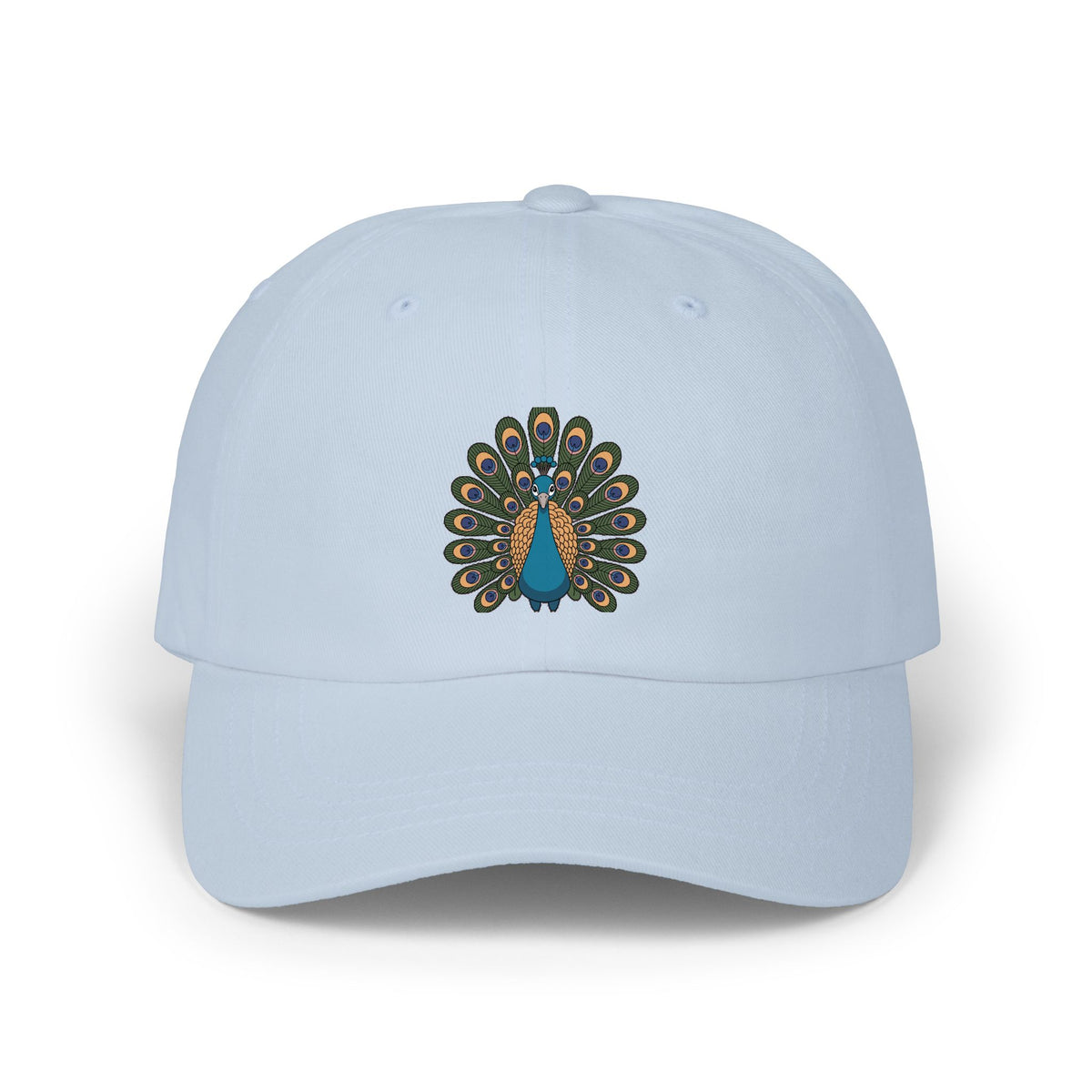 Peacock Dad Hat, Cute Peacock Embroidered Cap, Fanned Feathers Bird Lover Gift, Unstructured 6-Panel Baseball Cap for Women Men