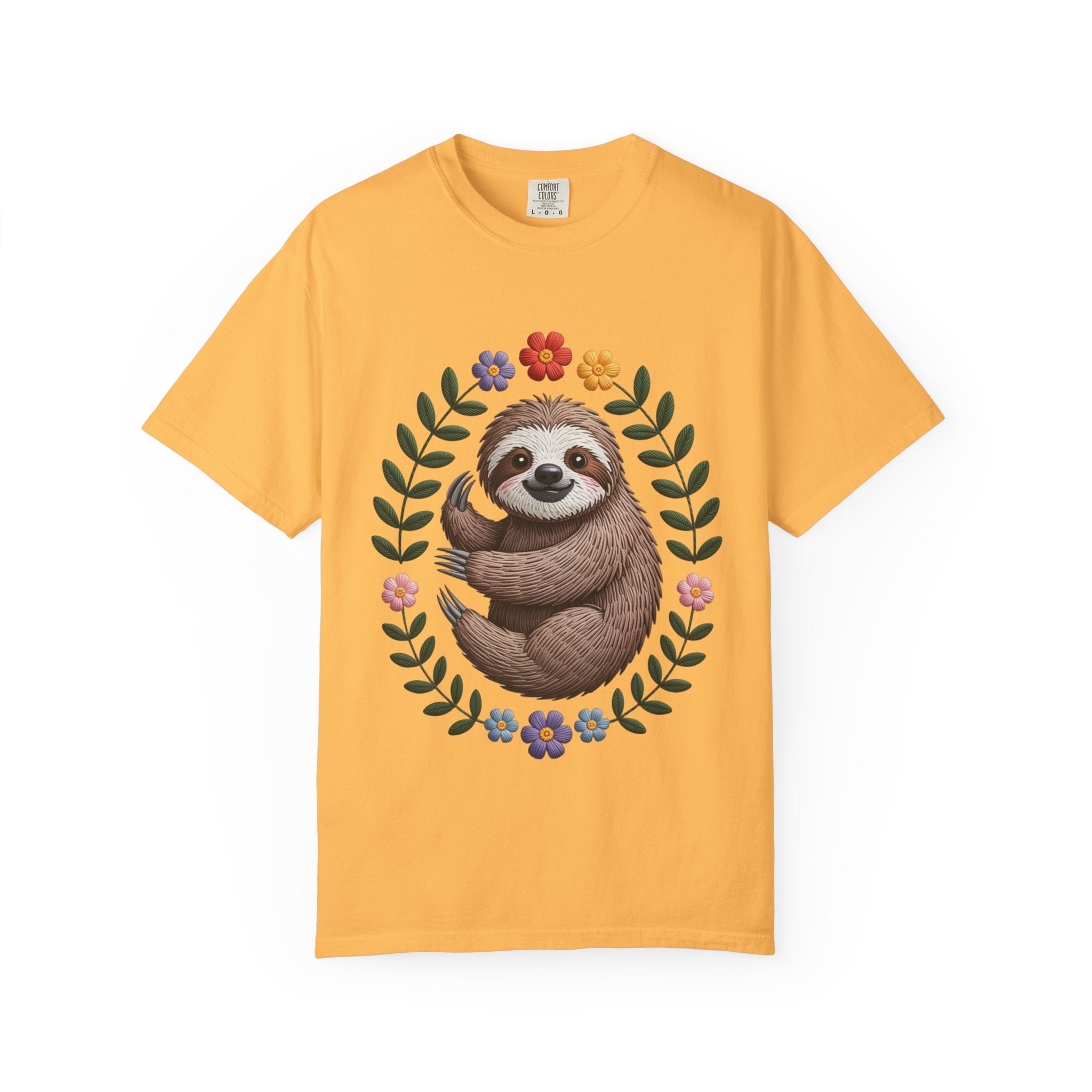 Floral Sloth T-Shirt