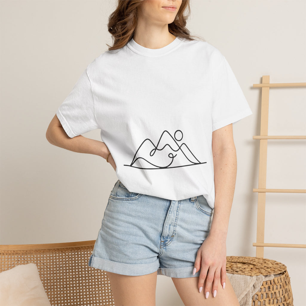 Line Art Mountain Range T-Shirt
