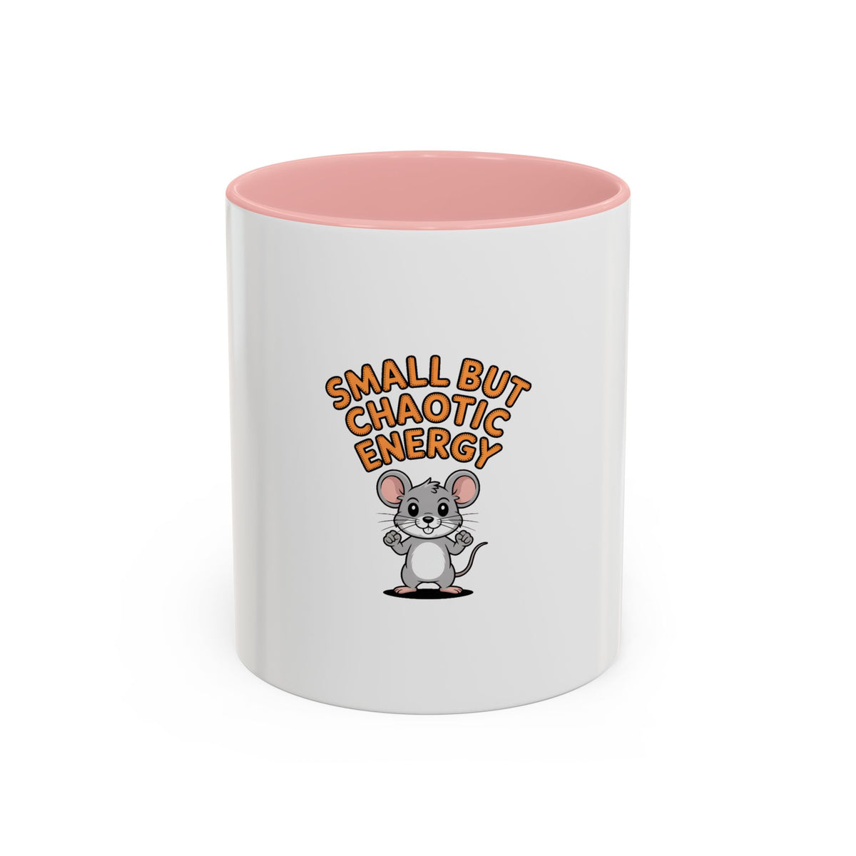 Small But Chaotic Energy Mug, Funny Mouse Coffee Mug, Cute Cartoon Mouse Gift, Sarcastic Mug for Coffee Lover, Chaotic Energy Cup