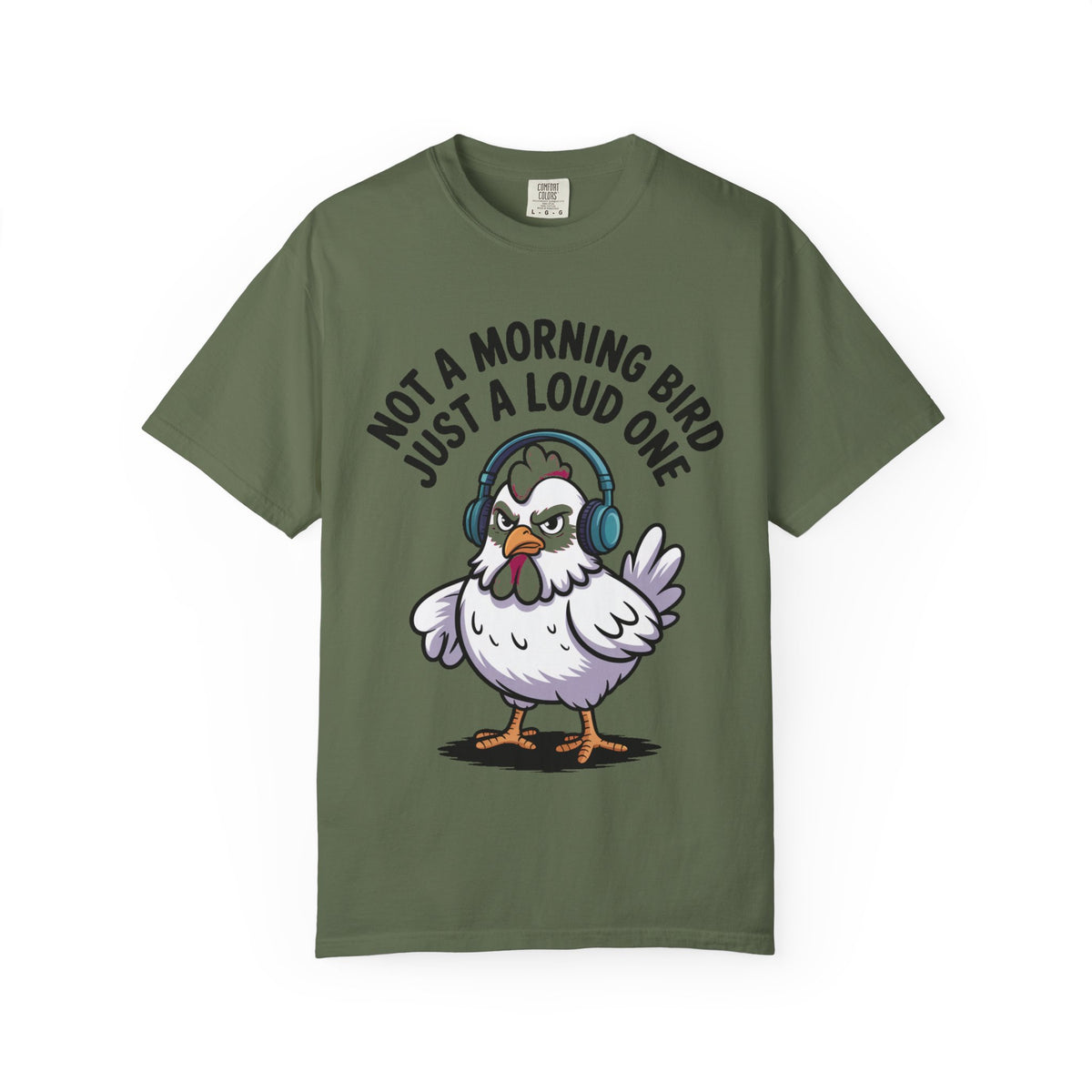 Not A Morning Bird Chicken Shirt, Funny Grumpy Chicken T-Shirt, Sarcastic Bird Lover Gift, Loud Chicken Graphic Tee
