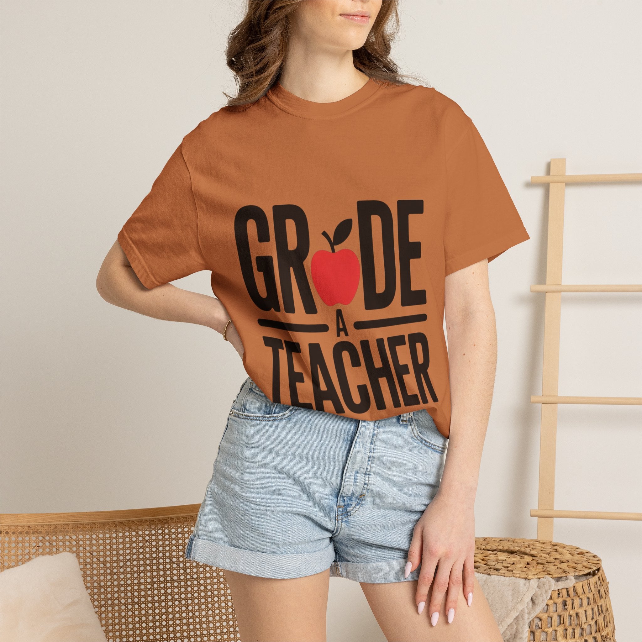 Grade A Teacher Shirt, Funny Apple Teacher T-Shirt, Cute Teacher Appreciation Gift, Back to School Tee for Teacher