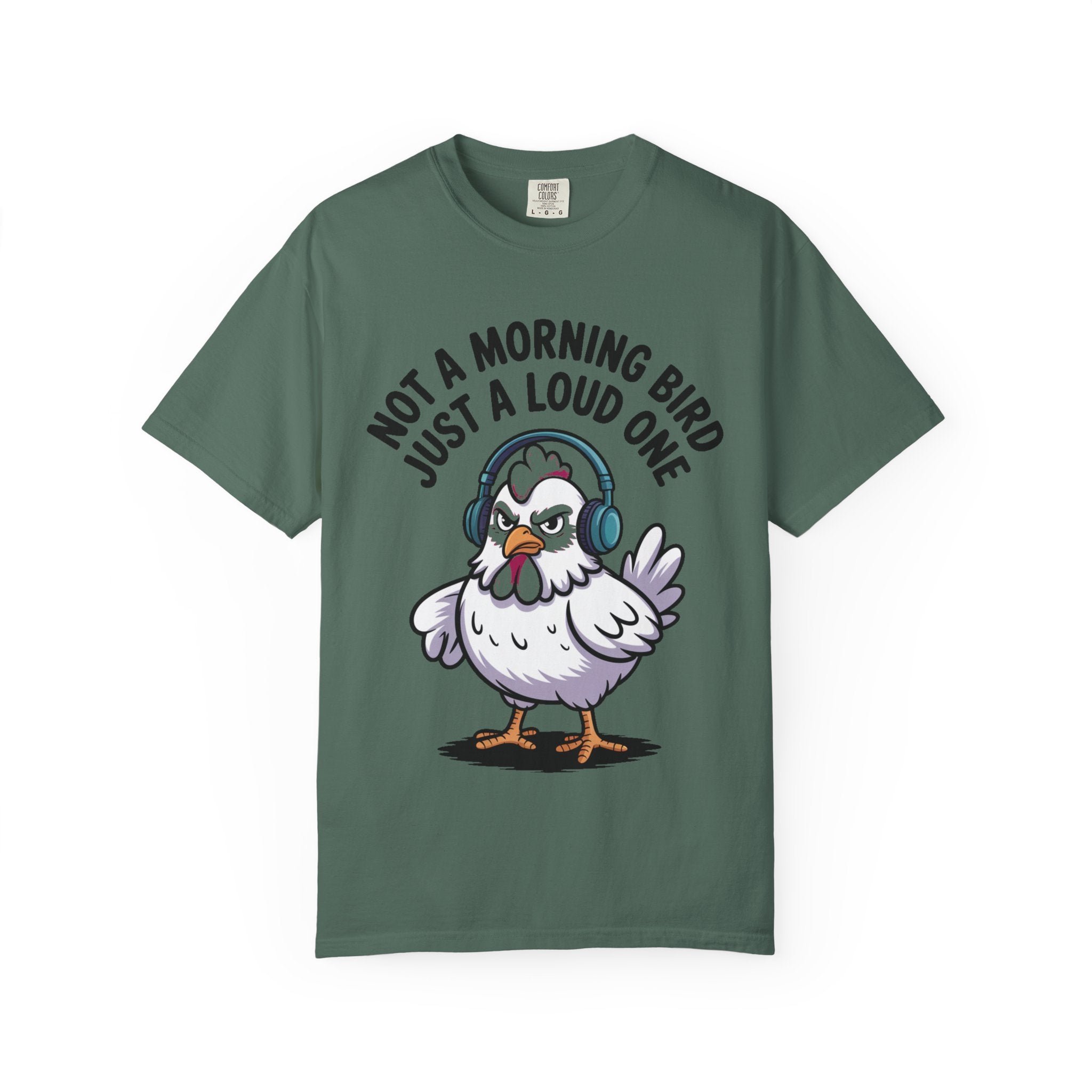 Not A Morning Bird Chicken Shirt, Funny Grumpy Chicken T-Shirt, Sarcastic Bird Lover Gift, Loud Chicken Graphic Tee