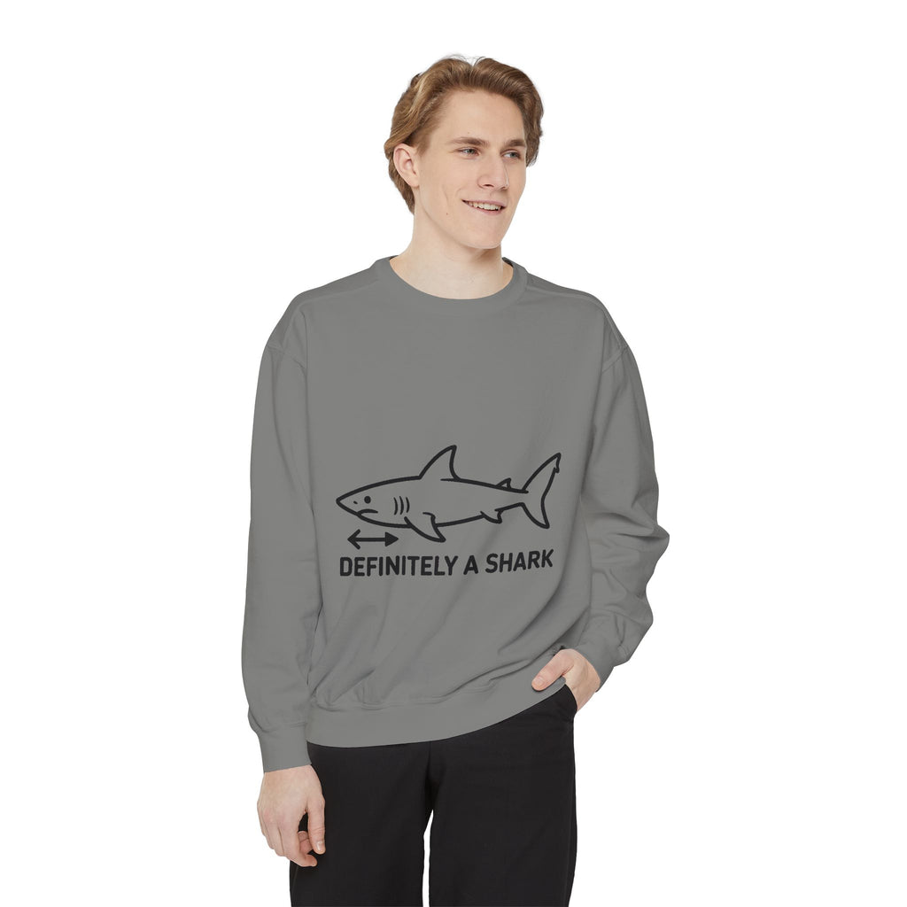 Definitely A Shark Diagram Sweatshirt, Funny Meme Crewneck, Deadpan Textbook Diagram Shirt, Shark Lover Gift, Sarcastic Sweatshirt