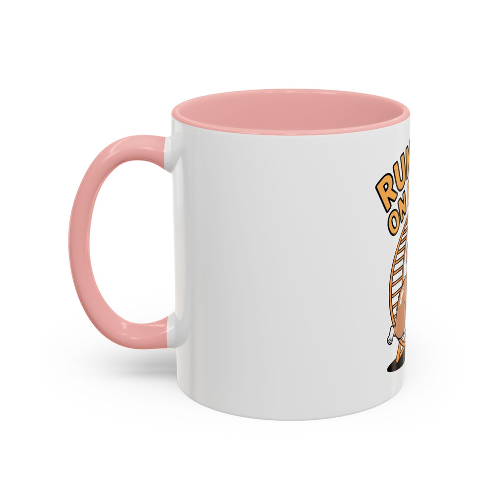 Running On Empty Hamster Mug, Funny Tired Hamster Coffee Cup, Cute Exhausted Wheel Runner Gift, Sarcastic Coffee Mug for Coworker