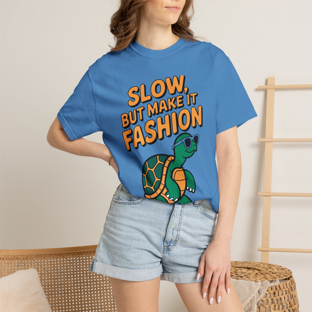 Slow But Fashion Turtle Shirt, Funny Turtle Sunglasses T-Shirt, Cute Turtle Lover Gift, Sarcastic Animal Tee