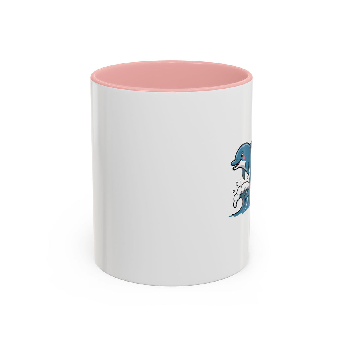 Cute Dolphin Mug, Jumping Dolphin Wave Coffee Mug, Ocean Lover Gift, Cartoon Dolphin Ceramic Cup, Beach Animal Lover Present