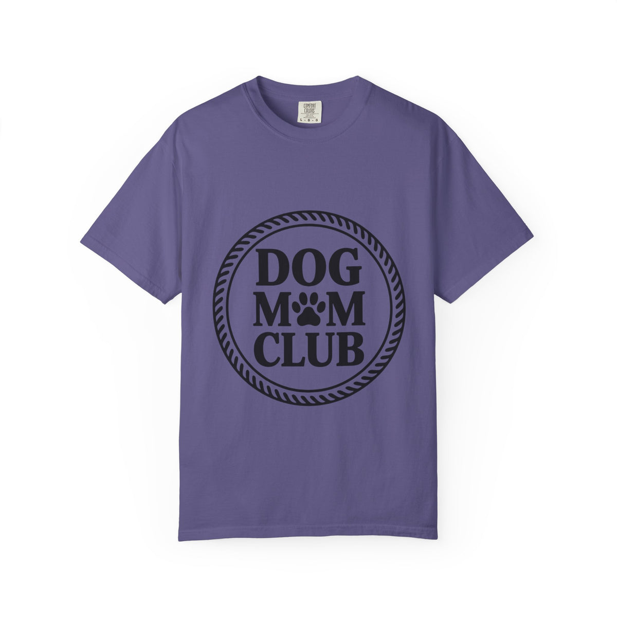 Dog Mom Club Badge Shirt, Vintage Stamp Dog Lover T-Shirt, Funny Dog Mom Gift, Minimalist Paw Print Tee