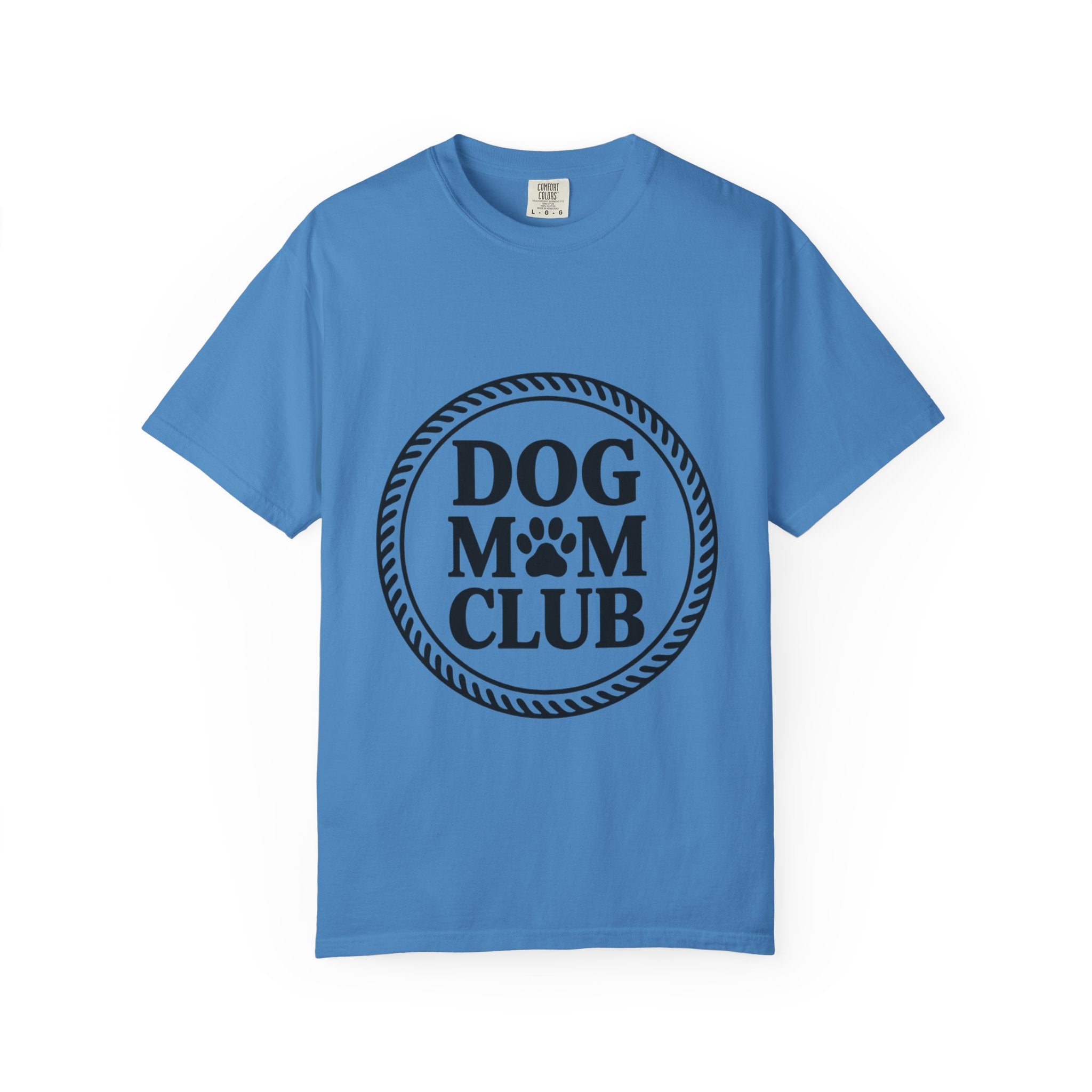 Dog Mom Club Badge Shirt, Vintage Stamp Dog Lover T-Shirt, Funny Dog Mom Gift, Minimalist Paw Print Tee