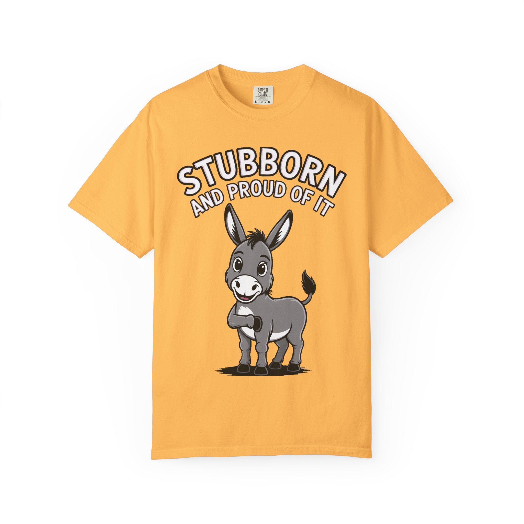 Stubborn Donkey T-Shirt, Funny 'Stubborn And Proud Of It' Tee, Cute Cartoon Donkey Shirt, Farm Animal Lover Gift