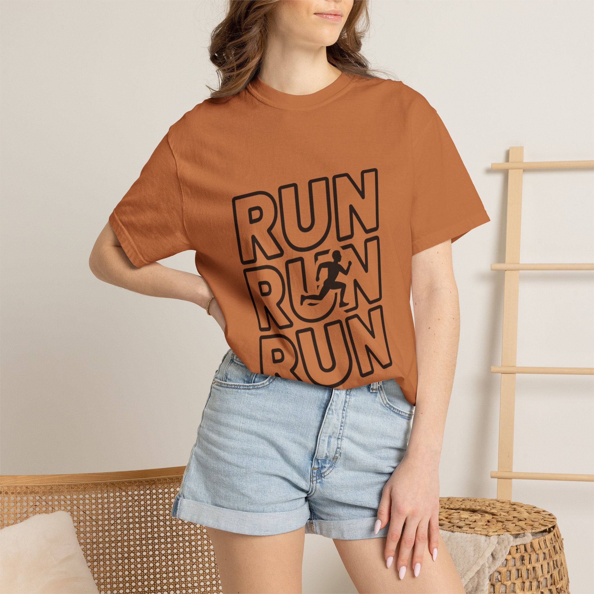 Run Run Run Typography T-Shirt