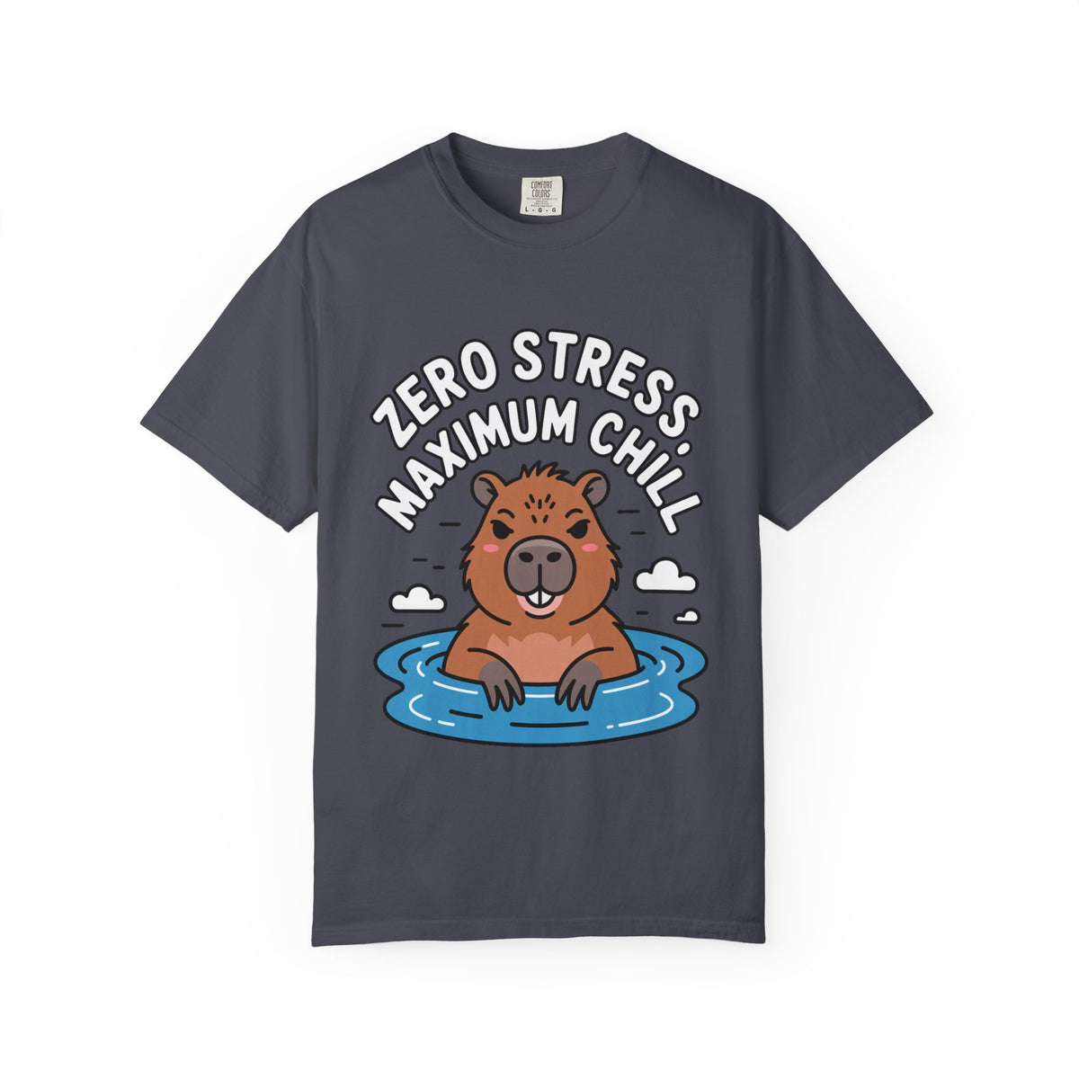Zero Stress Capybara Shirt, Funny Hot Spring Capybara T-Shirt, Maximum Chill Tee, Cute Animal Lover Gift