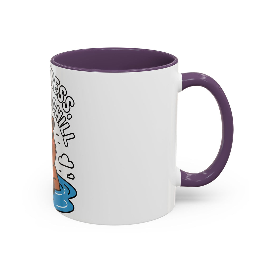 Zero Stress Capybara Mug, Funny Chill Capybara Coffee Cup, Cute Hot Spring Animal Gift, Zero Stress Maximum Chill Mug