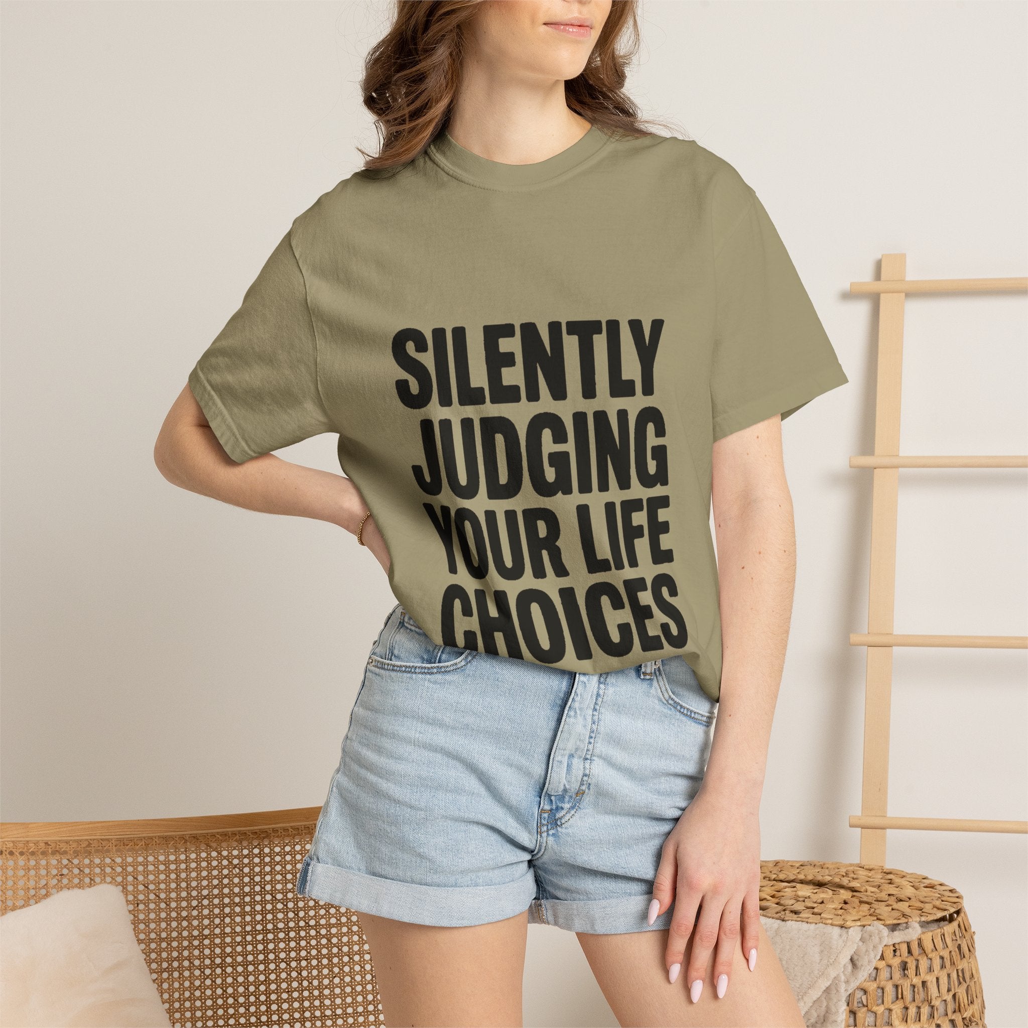 Silently Judging Your Life Choices Shirt, Funny Sarcastic T-Shirt, Bold Typography Tee, Sarcasm Gift for Friend