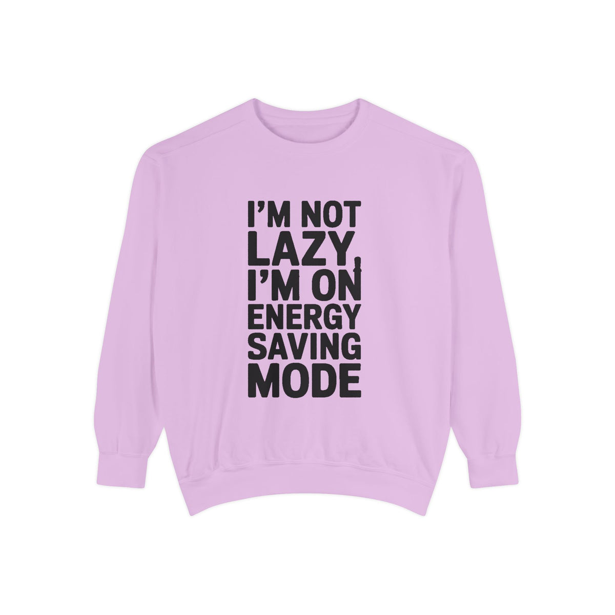 I'm Not Lazy I'm On Energy Saving Mode Sweatshirt, Funny Embroidered Crewneck, Sarcastic Quote Sweatshirt, Lazy Day Gift