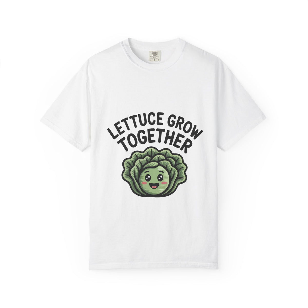 Lettuce Grow Together Shirt, Funny Vegetable Pun T-Shirt, Cute Cartoon Lettuce Tee, Gardener Gift, Plant Lover Shirt