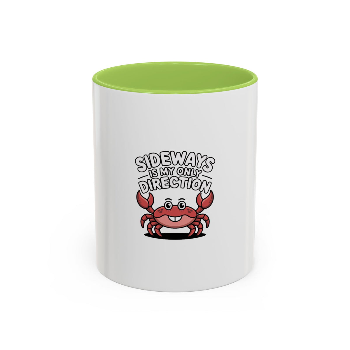 Funny Crab Mug, Sideways Is My Only Direction Coffee Mug, Cute Crab Lover Gift, Beach Ocean Animal Mug for Coffee Tea Lovers
