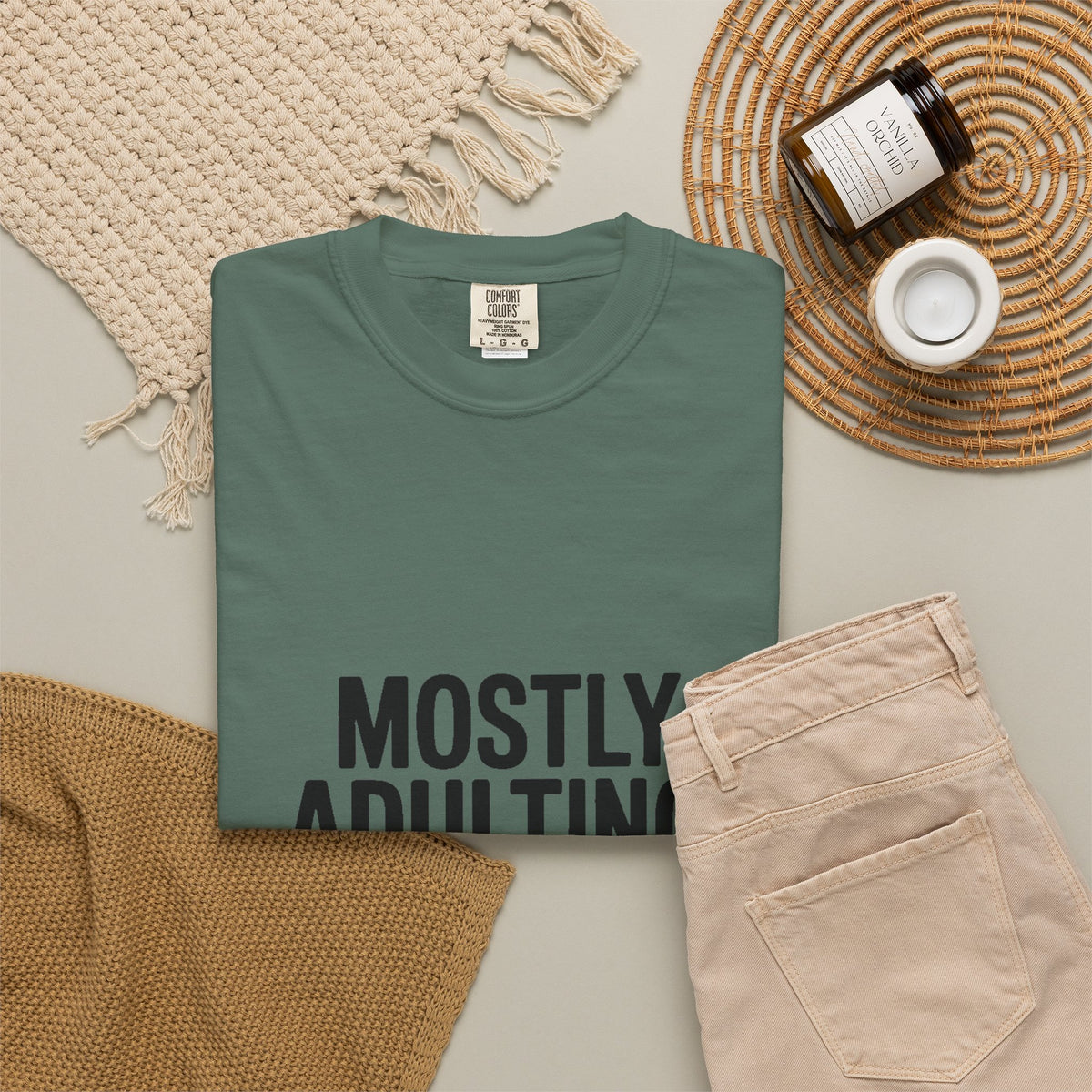Mostly Adulting Partially Thriving Shirt, Funny Adulting T-Shirt, Sarcastic Quote Tee, Minimalist Typography Gift for Coworker